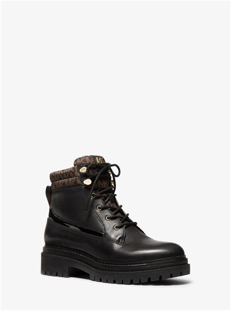 michael kors turner|Turner Leather and Logo Boot .